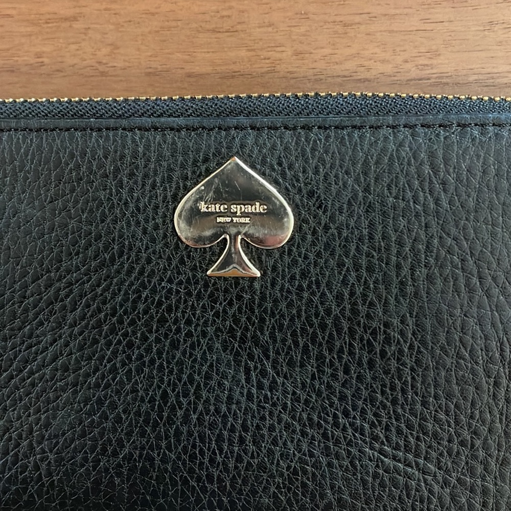 Kate spade black leather cobble hill Lacey zip around wallet - Picture 2 of 9